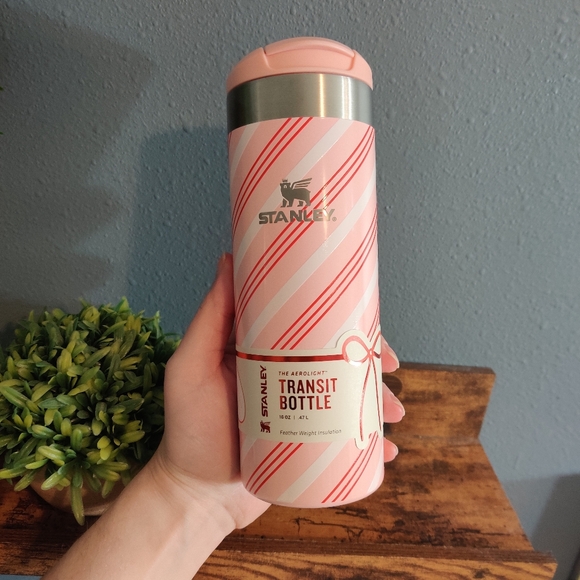 Stanley Target 16 Oz Transit Bottle Coffee Travel Strawberry Twist Pink Swirl - Picture 2 of 8